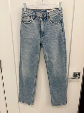 Rag and Bone Harlow Mid Rise Straight Distressed Jeans Size 24